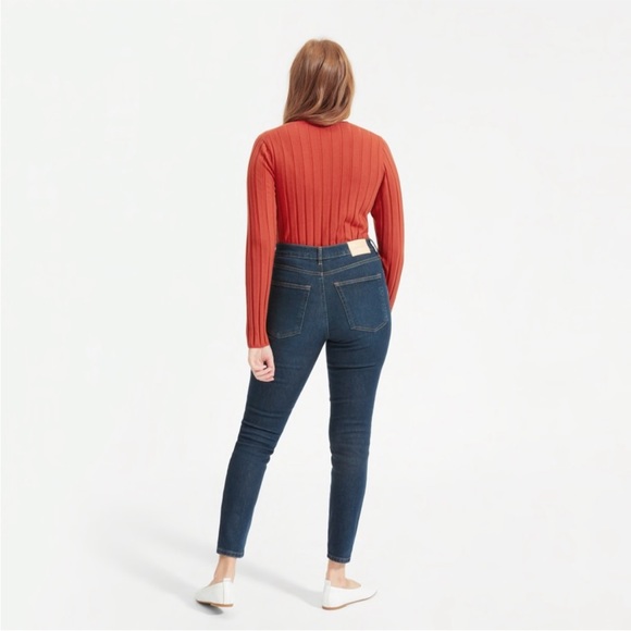 Everlane dark wash high rise skinny jeans size 30 - Picture 2 of 6